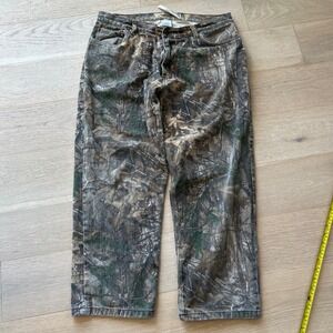 Rustic Ridge Mens Camouflage Denim Pants 38x30 RealTree Style Camo Cotton Twill